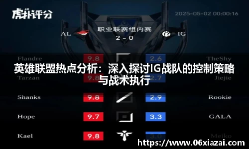 英雄联盟热点分析：深入探讨IG战队的控制策略与战术执行