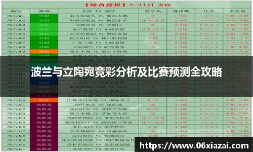 波兰与立陶宛竞彩分析及比赛预测全攻略