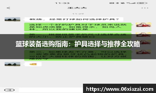 篮球装备选购指南：护具选择与推荐全攻略